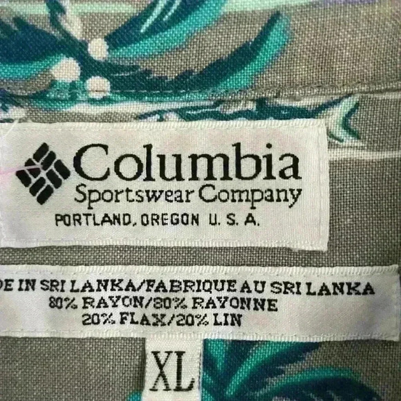 Vintage Columbia Hawaiian/Fishing Marlin Shirt size XL - Picture 2 of 4